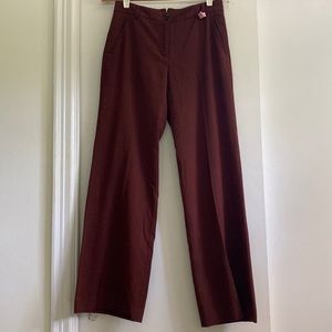 Pleated wool work slacks